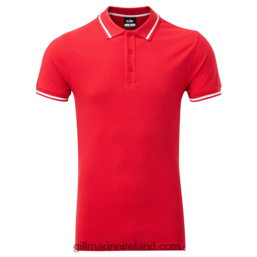 gill_marinemens_crew_polo_shirt_88888x533_red.jpg Gill MarineMen's Crew Polo Shirt 88888X533 Red - Image 1