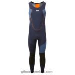 Gill MarineMen's FireCell Long John 88888X228 Dark Denim & Orange