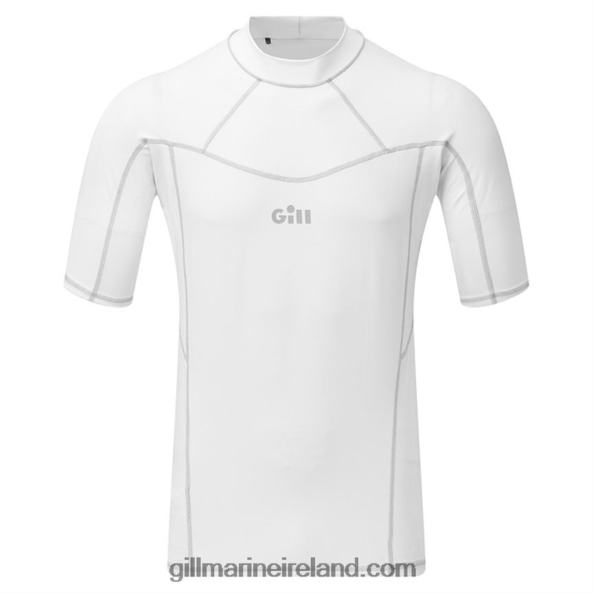 gill_marinemens_pro_rash_vest_short_sleeve_88888x588_white.jpg Gill MarineMen's Pro Rash Vest Short Sleeve 88888X588 White - Image 1