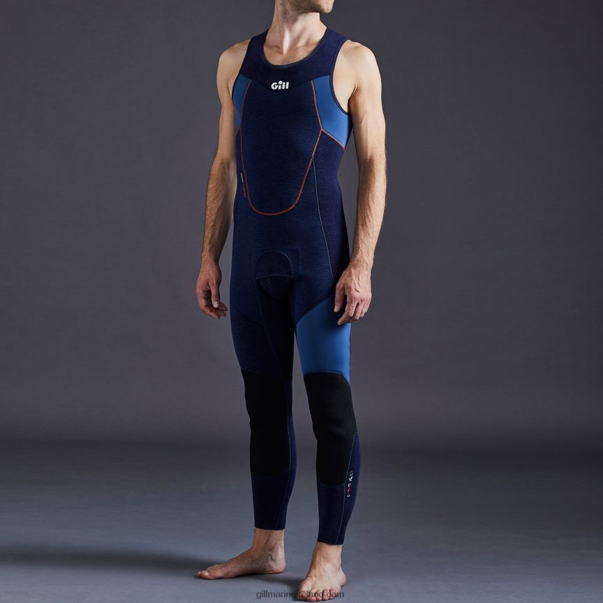 Gill MarineMen's Race FireCell Skiff Suit 88888X567 Dark Denim & Orange - Image 13