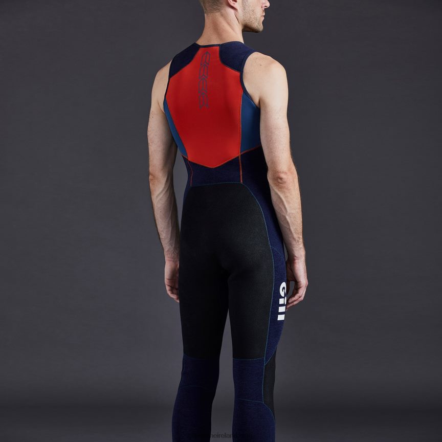 Gill MarineMen's Race FireCell Skiff Suit 88888X567 Dark Denim & Orange - Image 14