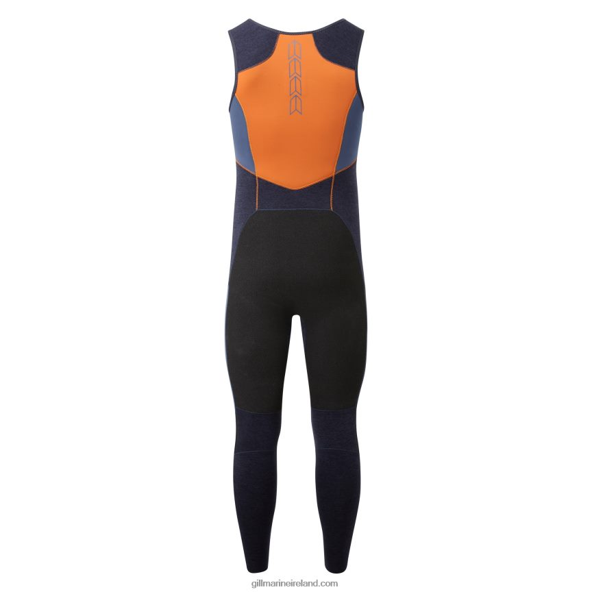 Gill MarineMen's Race FireCell Skiff Suit 88888X567 Dark Denim & Orange - Image 7