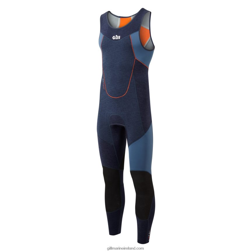 Gill MarineMen's Race FireCell Skiff Suit 88888X567 Dark Denim & Orange - Image 8