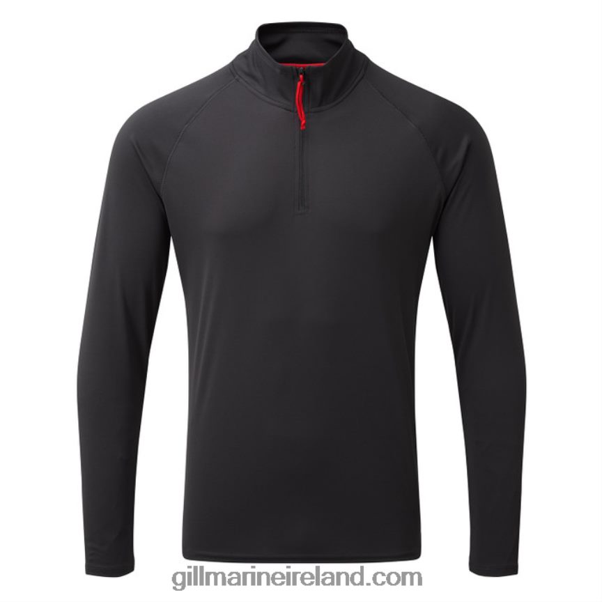 gill_marinemens_uv_tec_long_sleeve_zip_tee_88888x553_charcoal.jpg Gill MarineMen's UV Tec Long Sleeve Zip Tee 88888X553 Charcoal - Image 1