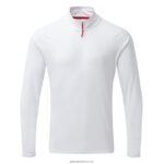 Gill MarineMen's UV Tec Zip Tee - Long Sleeve 88888X215 White - Image 2