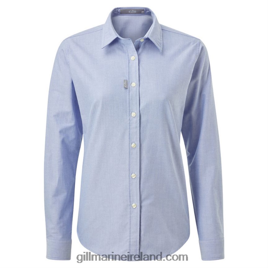 gill_marinewomens_long_sleeve_oxford_shirt_88888x298_blue.jpg Gill MarineWomen's Long Sleeve Oxford Shirt 88888X298 Blue - Image 1