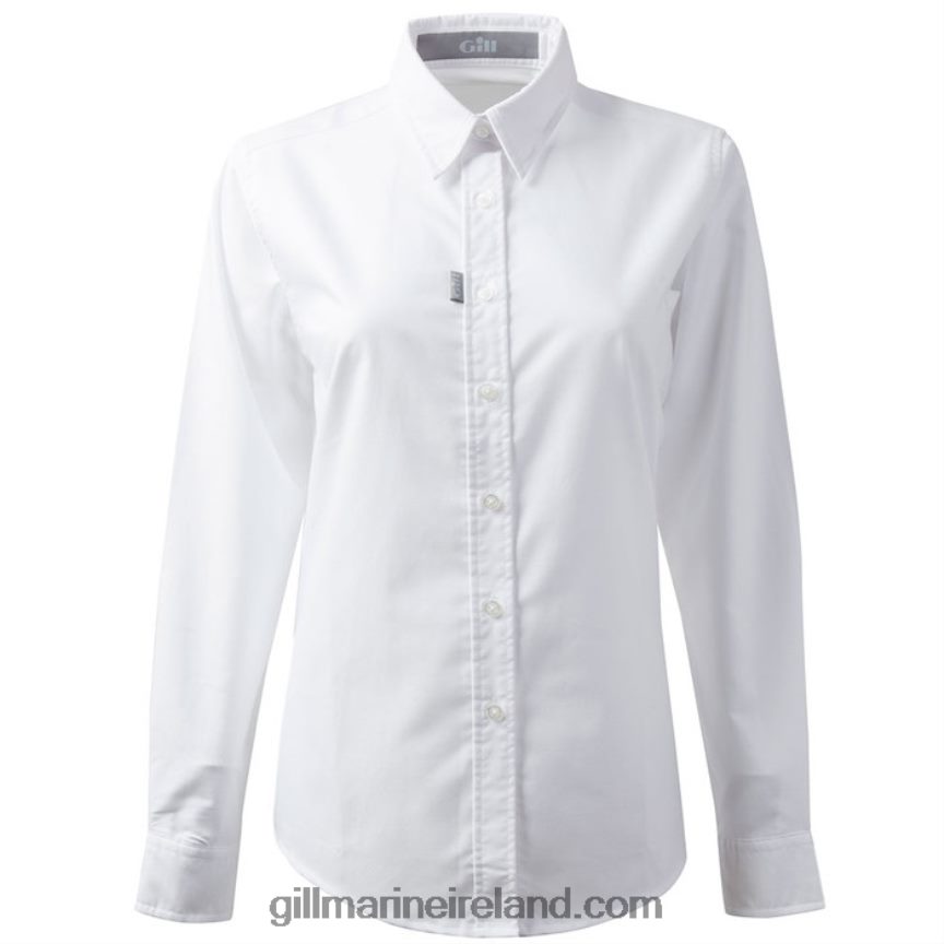 gill_marinewomens_long_sleeve_oxford_shirt_88888x299_white.jpg Gill MarineWomen's Long Sleeve Oxford Shirt 88888X299 White - Image 1
