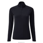 Gill MarineWomen's UV Tec Zip Tee - Long Sleeve 88888X201 Navy - Image 2