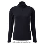 Gill MarineWomen's UV Tec Zip Tee - Long Sleeve 88888X201 Navy