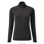 Gill MarineWomen's UV Tec Zip Tee - Long Sleeve 88888X204 Charcoal - Image 2