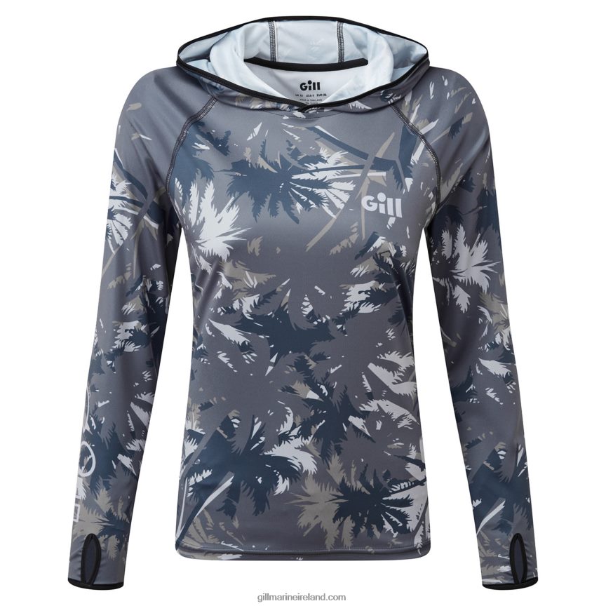 Gill MarineWomen's XPEL Tec Hoodie in Palm Print 88888X46 Palm Print - Image 2