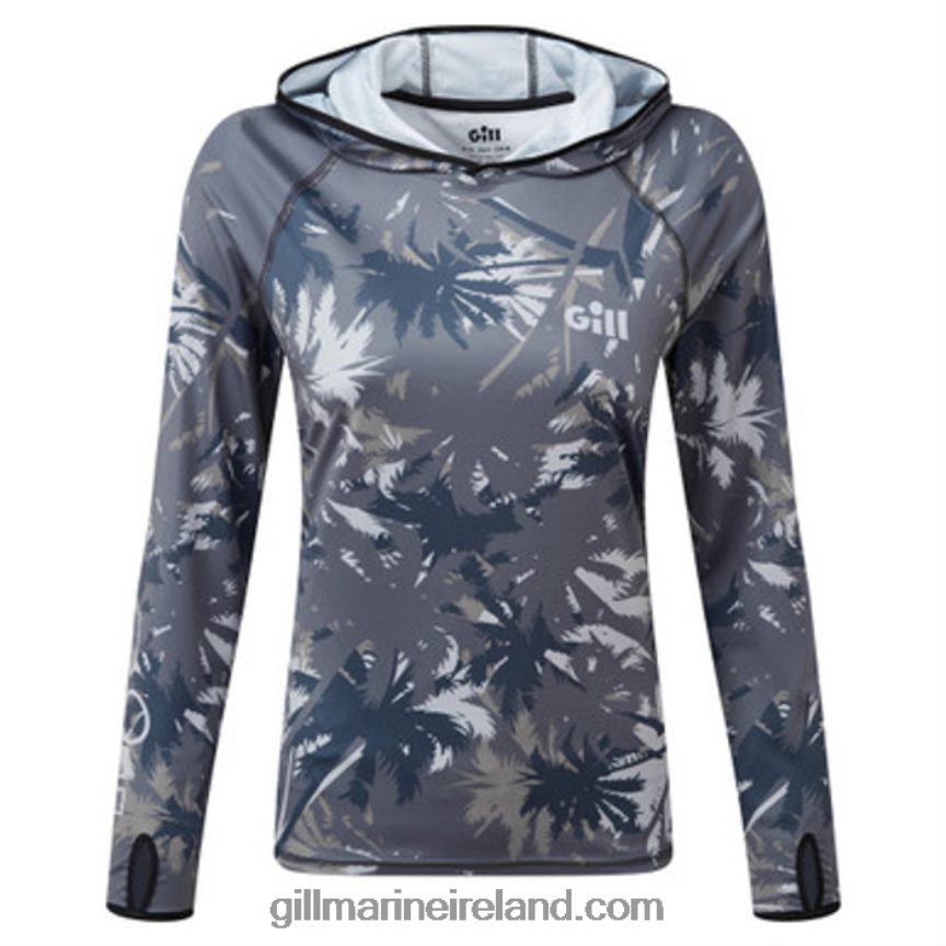 Gill MarineWomen's XPEL Tec Hoodie in Palm Print 88888X46 Palm Print - Image 1